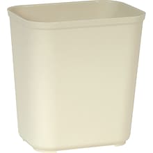 Rubbermaid Polyester Fire-Resistant Wastebasket, 7 Gallons, Beige (FG254300BEIG)