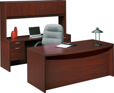 HON® 11500 Series Valido™ Office Collection in Mahogany, Single Left Pedestal Desk, 72Wx36"D