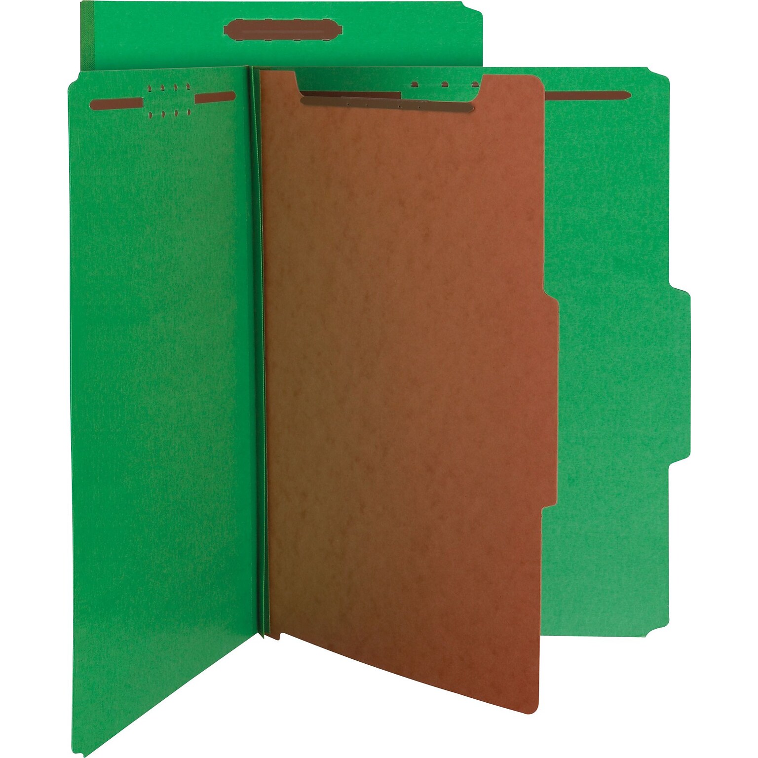 Smead Top Tab Classification Folders, Legal Size, Green, 2 Expansion, 10/Bx