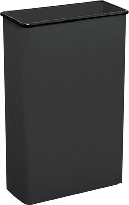 Safco Steel Trash Can with no Lid, Black, 22 gal. (9618BL)