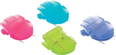 Advantus Cubicle Clips, Assorted Cool Colors, 4/Pack (75306)