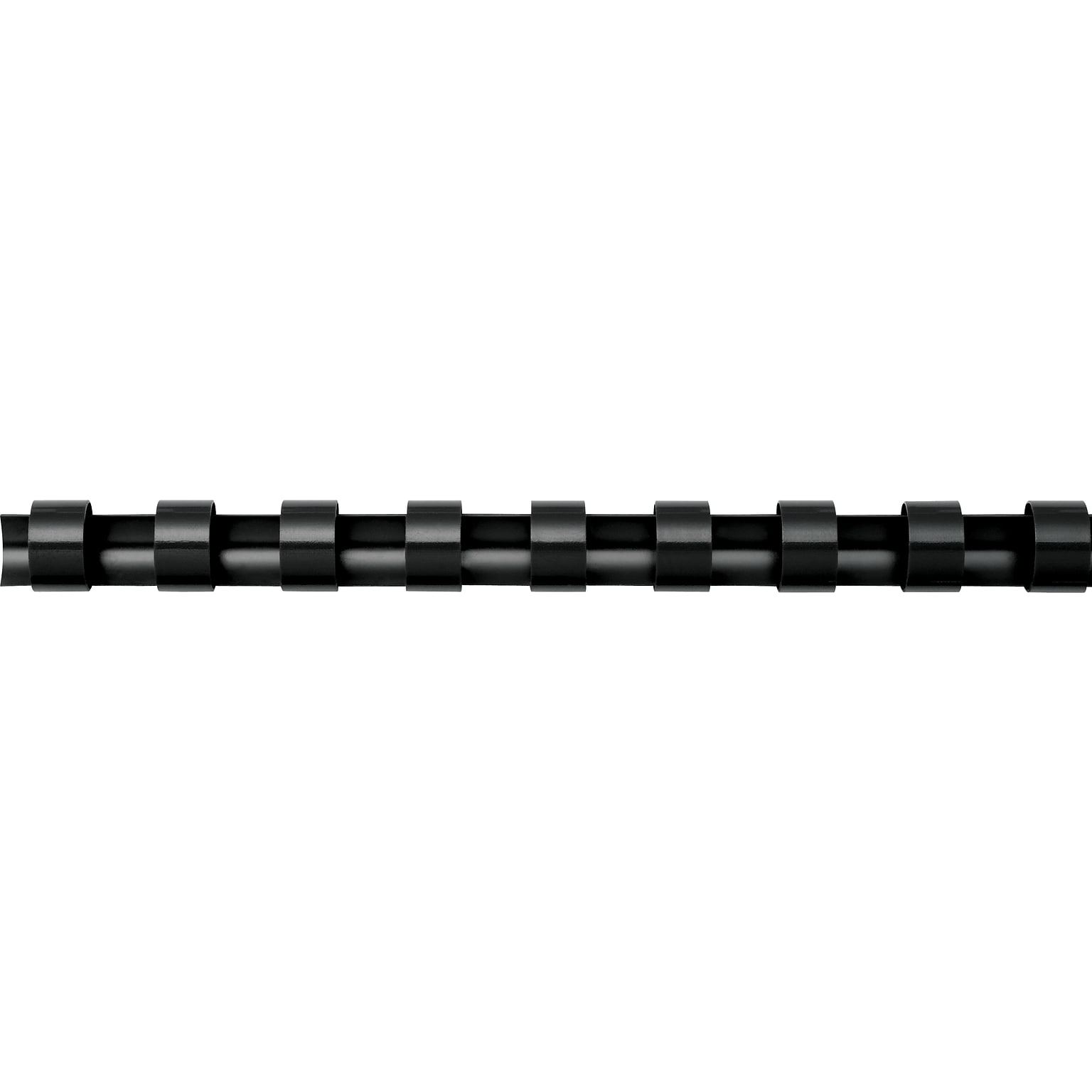 Fellowes 3/8 Plastic Binding Spine Comb, 55 Sheet Capacity, Black, 25/Pack (52322)
