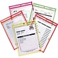 Shop Ticket Holder, Clear Front and Back for 9" x 12" Insert, 25 per Box (43910)