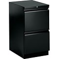 HON Brigade 2-Drawer Mobile Vertical File Cabinet, Letter Size, Lockable, 28H x 15W x 19.875D, Bl