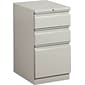 HON® Brigade® Efficiencies™ Mobile Pedestal, Box/Box/File, Light Grey, 19-7/8"D