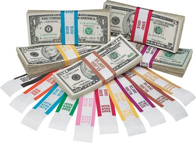 MMF Industries® Currency Bands, Violet/$2000, 20,000/Carton