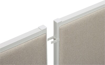 HON Verse QuickConnect Panel-to-Panel Connector, 180 Degrees, Light Gray Finish (BSXQC180GY)