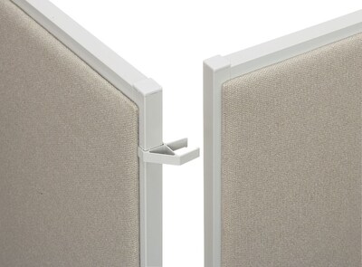 HON Verse QuickConnect Panel-to-Panel Connector, 180 Degrees, Light Gray Finish (BSXQC180GY)