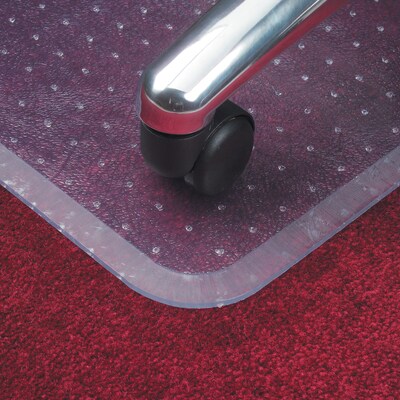 Deflect-O ExecuMat Carpet Chair Mat with Lip, 45 x 53, High-Pile, Clear (CM17233)