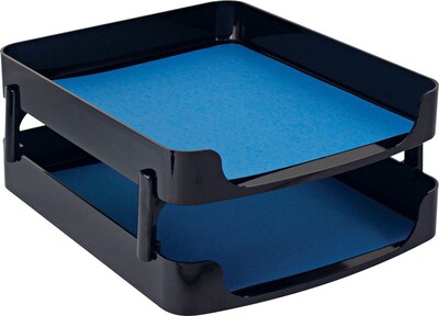 Diversity Products Solutions Front-Loading Letter Tray with Supports, 2 pack