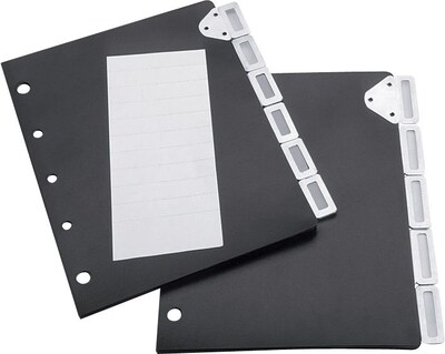 Tarifold 5-Tab Catalog Rack Index Set, Black, 5/St