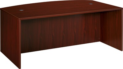 HON BL Series Desk Shell, Bow Top, 72W, Mahogany Finish (BSXBL2111NN)