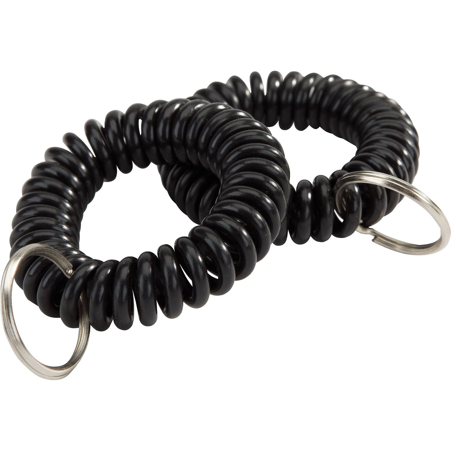 Staples® Key Ring Wrist Coil, Black, 480/Ct