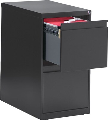 GIS Global G-Series 2-Drawer Freestanding Pedestal File, Letter/Legal, Black, 23D (TDGWP23FFBLK)