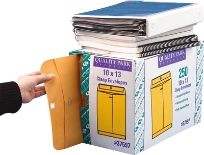 Quality Park Clasp Kraft Catalog Envelope, 9 x 12, Kraft, 250/Box (37590)