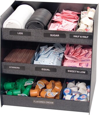 Vertiflex Vertical Condiment Plastic Organizer, Black  (VFC-1515)