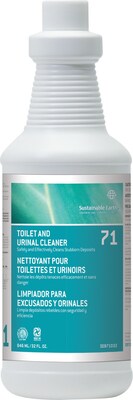 Sustainable Earth #71 Restroom Cleaner Toilet and Urinal Cleaner, 32 Oz.