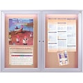 Ghent 2-Door Enclosed Bulletin Board with Concealed Lighting, 36 x 48 (CPA23648K)