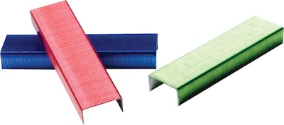 Swingline® Color Bright Staples, Classic Color Assortment, 1/4 Length, 105/Per Strip, 6,000/Per Box (35123)