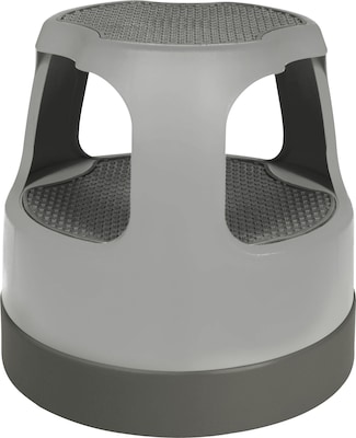 Cramer Scooter Stool Round, Step & Lock Wheels, Gray (CRA50011PK82)