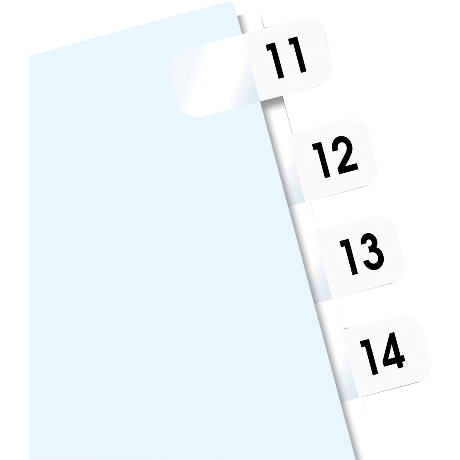 Redi-Tag® Self-Stick Index Tabs, 11-20, White, 7/16 x 1, 104 Tabs per Pack (31002)