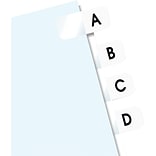 BTE A-Z Hanging Folder Tabs, 7/16 x 1, White, 104/Pack (31005)