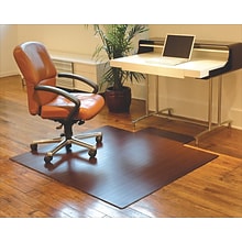 Anji Mountain Standard Bamboo Roll-Up Chairmat, Rectangular, 44x52, Dark Cherry