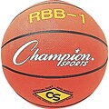 Champions Water-Resistant Rubber-Covered Sports Ball, Orange/Black, No. 7 Official Size Basketball