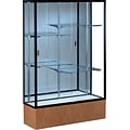 Waddell Reliant Series 4-Shelf Display Case, Satin/Light Oak Veneer, 72H x 48W x 16D