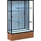 Waddell Reliant Series 4-Shelf Display Case, Satin/Light Oak Veneer, 72"H x 48"W x 16"D