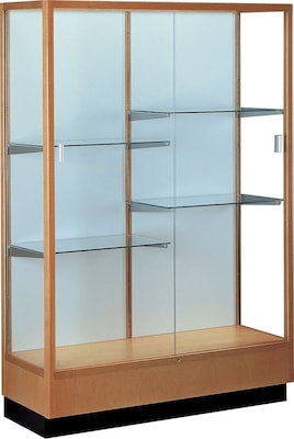 Waddell Heritage Series Display Case, Honey Maple, 70H x 48W x 18D