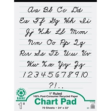 Pacon S.A.V.E Recycled Chart Pad, 24 x 32, 1 1/2 Ruling, 70 Sheets/Pad