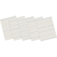 Pacon Newsprint Practice Paper W/Skip Space, 8-1/2 x 11, 1/2 Long Way Ruled, White, 500 Sheets/Pk
