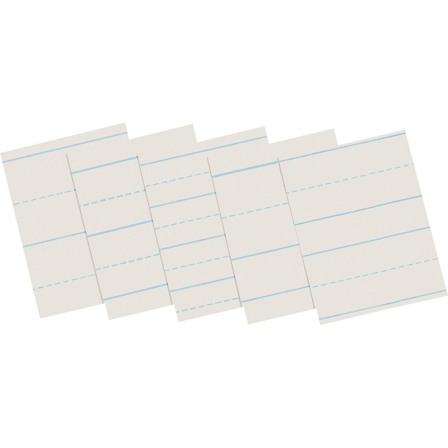 Pacon Newsprint Practice Paper W/Skip Space, 8-1/2 x 11, 1/2 Long Way Ruled, White, 500 Sheets/Pk