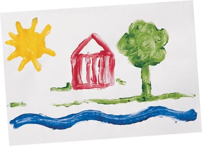 Prang Fingerpaint Paper, White,  16 x 22, 100 Sheets