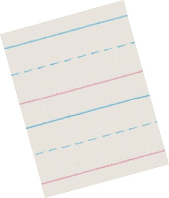 Pacon Zaner-Bloser Picture Story Paper, 12" x 18", 5/8" Ruled, White, 250 Sheets/Pack (PACZP2694)