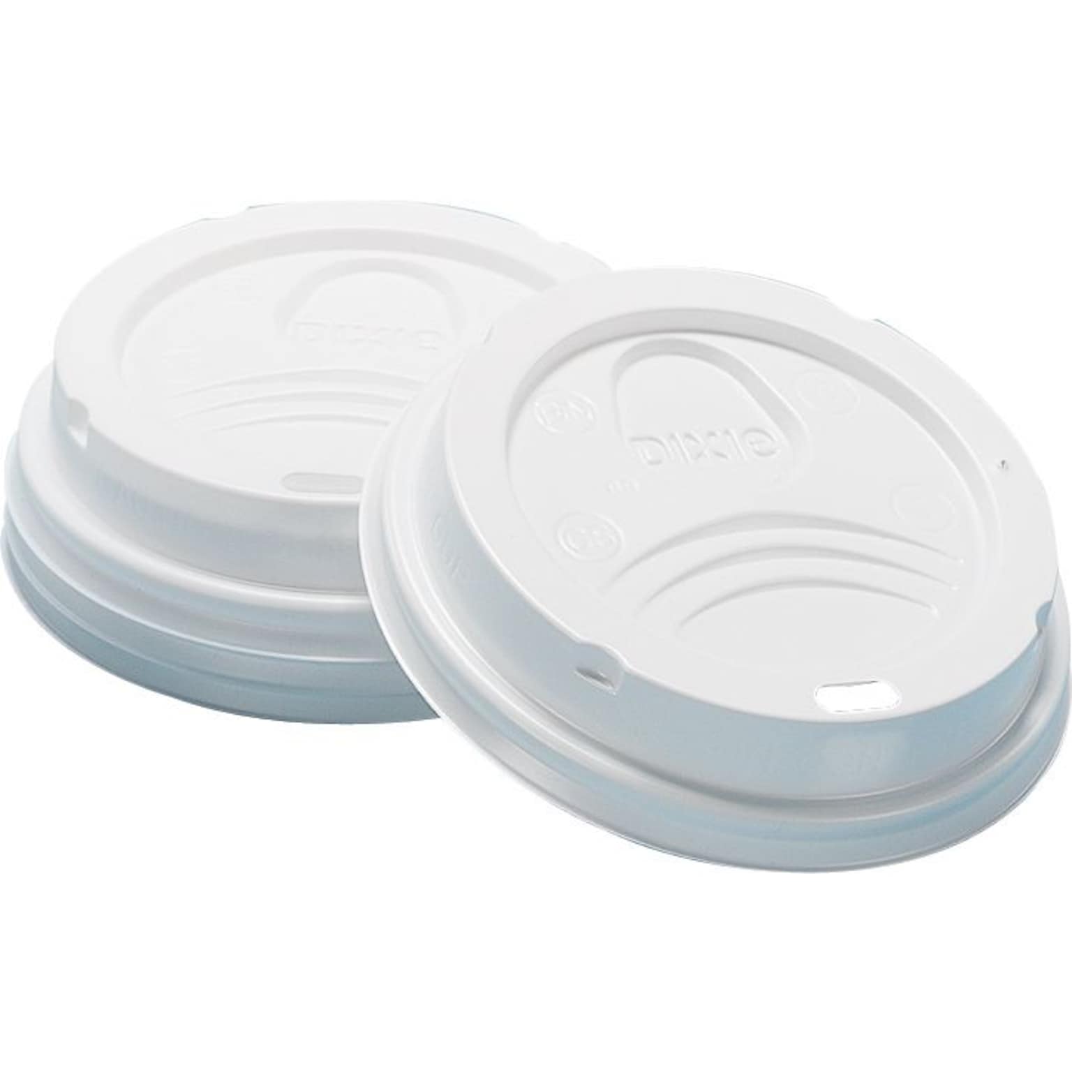 Dixie Dome Plastic Hot Cup Lid, 10-20 oz., White, 50/Pack (9542500DX)