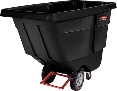 Rubbermaid Tilt Trucks, 102 Gallons, 850 lbs Capacity, Black (RCP1314BLA)