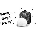 Stout® Insect Repellent Low Density Trash Bags, 30 Gallon, Extra Heavy, Black, 90/Box