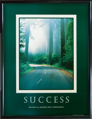 Success - Road Framed Motivational Print