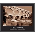 Teamwork Framed Motivational Print, Sepia