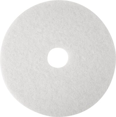 3M 16 Polishing Floor Pad, White, 5/Carton (410016)