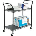 Safco® 5337 Wire Utility Cart, 2 shelves, Black