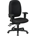 Office Star Ratchet Back Dual Function Fabric Task Chair with Seat Slider, Black