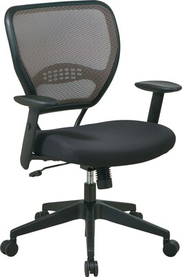 Office Star SPACE® Air Grid Deluxe Mid-Back Mesh Managers Chairs, Black Mesh