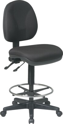 Office Star Deluxe Ergonomic Drafting Chair, Black