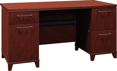 Bush Business Furniture Enterprise 72W Office Desk with 2 Pedestals, Harvest Cherry,  (2972CS-03K)