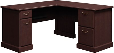 Bush Business Furniture Syndicate 60W x 60D L-Desk, Mocha Cherry