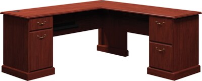 Bush Business Furniture Syndicate 72W x 72D L-Desk, Harvest Cherry