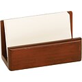 C.R. Gibson® Desk Accessories; Mahagony Birch Wood Business Card Holder